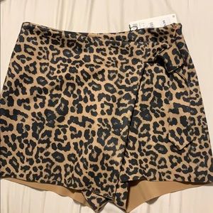 Zara leopard print skort